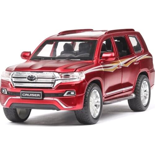 High quality 1:32 Toyota Land Cruiser alloy model,simulation die casting sound and light back force off-road model,free shipping