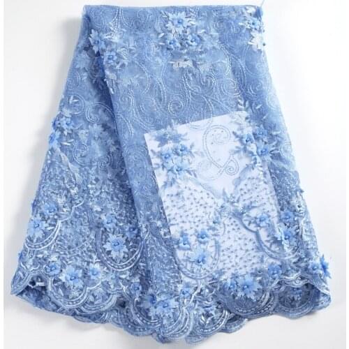 Zhenguiru High Quality French Lace Fabric Milk Silk African Lace Fabric Bright Diamond Nigerian Fabric For Wedding Party A2257