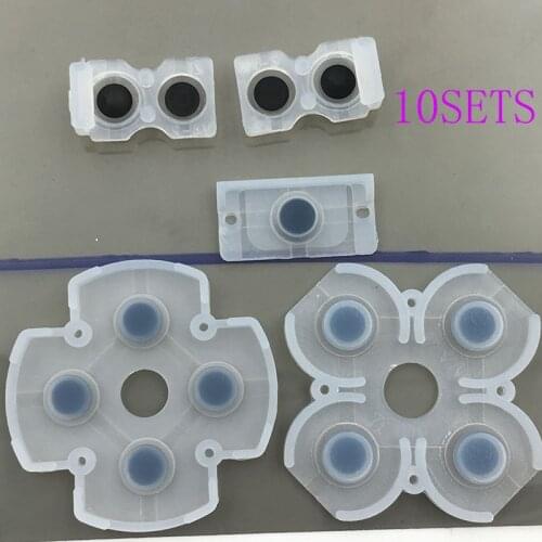 10SETS JDS 001 011 030 040 050 055 Rubber Conductive Adhesive Pad Replace Repair Parts Set for PS4 Controller
