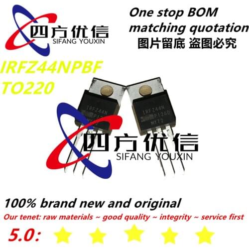 100% new original (10PCS) IRFZ44NPBF IRFZ44N 55V 49A TO220