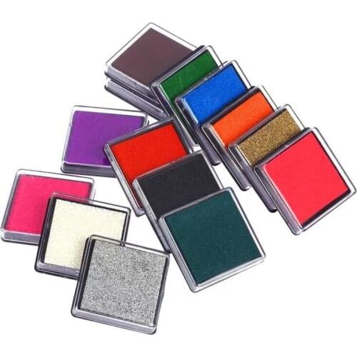 Diy 15 colors Craft Ink pad/Colorful Cartoon Ink pad for different kinds of stamps 15 pcs per package
