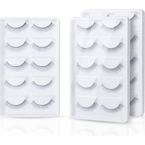 5 Pairs Thick Long Cross Party False Eyelashes Black Band Fake Eye Lashes Party Long Lasting Eyelash Extension Lashes