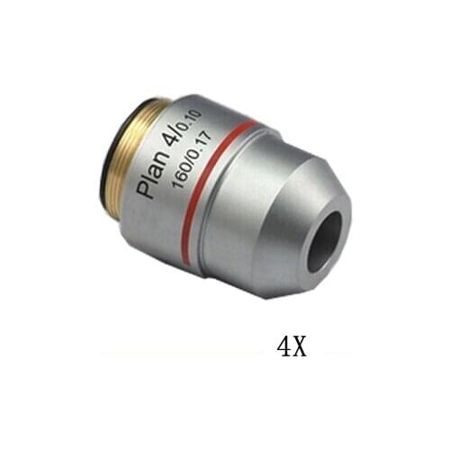 4X L=195 Plan Achromatic Biological Microscope Objective Lens Biomicroscopy Accessories 20.2mm
