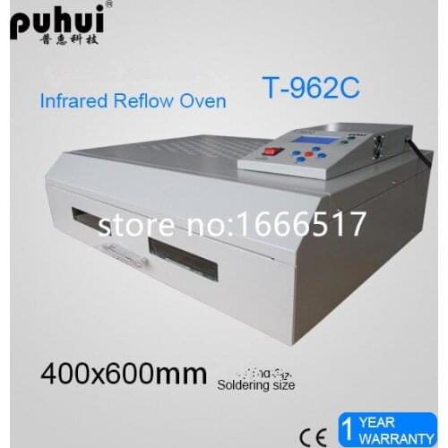 FREE SHIPPING T-962C Infrared IC Heater Reflow Solder Oven Machine 2500 W 400 x 600 mm high quality ne