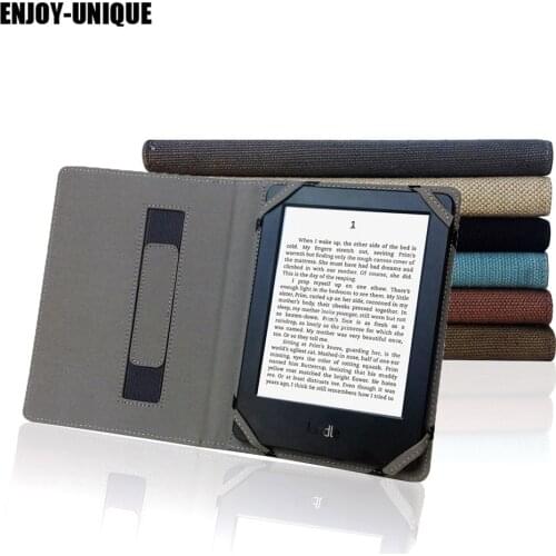 Natural Hemp Linen Cover Case for 6inch Ebook For Pocketbook 622 624 626 623 625 631 Touch HD Cover Pu Leather Protective Cover