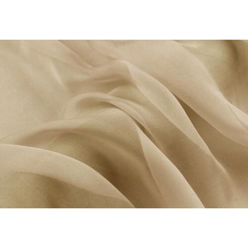 Howmay 100% pure silk fabric chiffon 5.5m/m 140cm 55" smoky gray smoky 13# color for scarf dress scarf decoration