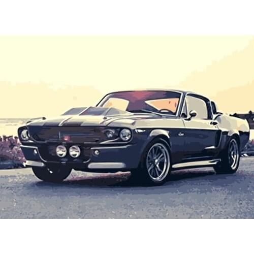 Painting By Numbers DIY Dropshipping Big size Vintage car by the sea Still life Acrylic House Decoration Art picture Gift