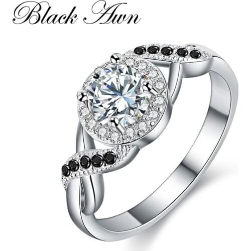 925 Sterling Silver Jewelry Trendy Wedding Rings for Women Engagement Ring Femme Bague Bijoux Anillos De Plata 925 De Ley C263