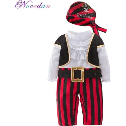 Pirate Captain Cosplay Clothes Halloween Christmas Costume for Boy Children Pirate Costume