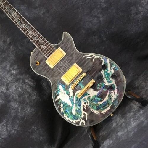 Hot High Quality Wholesale Dragon Pattern Top G Custom Electric Guitar and Guitar for Free Shipping