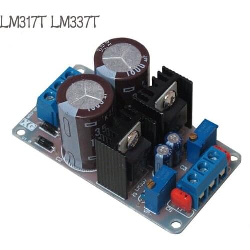 LM317T LM337T plus or minus double power adjustable voltage linear power supply