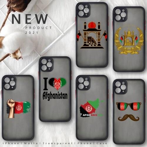 Afgha Flag Phone Case Matte Transparent for iphone 11 12 pro mini XS XR X max 7 8 plus TPU Mobile bags coque shell funda cover