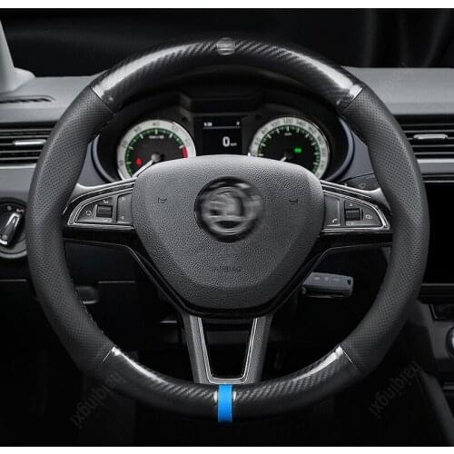 Steering wheel cover set for Skoda Kodiak Octavia Superb Rapid Fabia Superb Yeti car assessoires car steering wheel cover