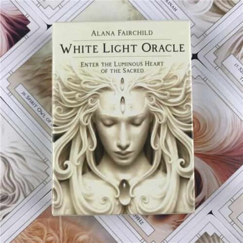 Tarot Cards White Light Oracle Board Games Party For Adult Children Guidance Divination Fate Playing Card Deck Table Game