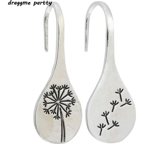 New Simple Retro Dandelion Earrings For Women Engagement Wedding Jewelry Statement Earring Pendientes Bijoux Gift