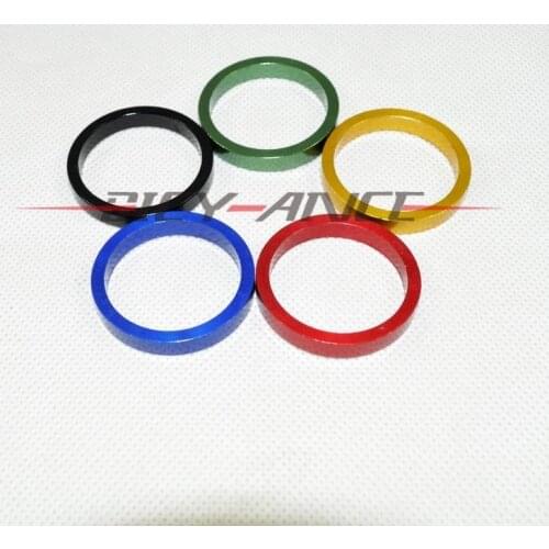 Aluminum Alloy Headset Stem Spacer MTB 28.6mm Fork Washer Cap For Road Bike Cycling 3Pcs per lot 5/5/10mm bicycle parts