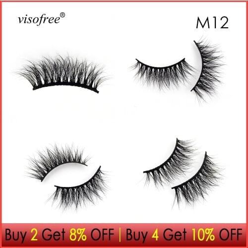 Visofree Eyelashes 3D Mink Lashes Volume lashes Fashion Mink Eyelashes Extension lashes Natural Fluffy False Eyelashes Makeup