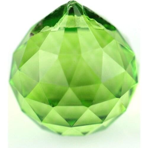 30pcs/Lot Light Green 20mm Crystal Faceted Ball Crystal Chandelier Ball For Chandelier Parts Wedding X-MAS Event party Supplie