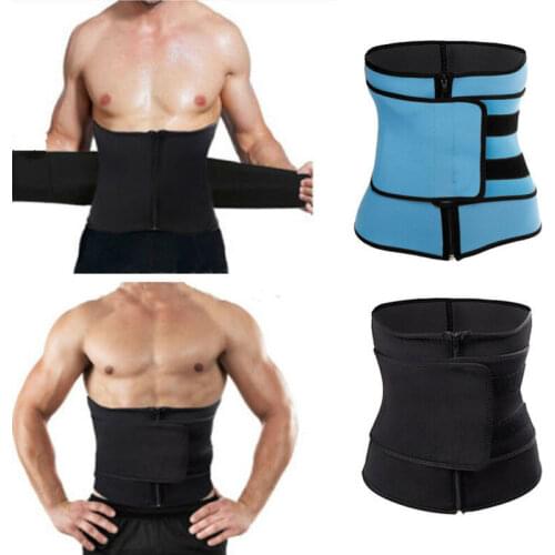 Waist Trainer Zipper Hook Body Shaper Men Women Trimmer Tummy Slimming Belt Shapewear Sport Unisex Corset S-3XL