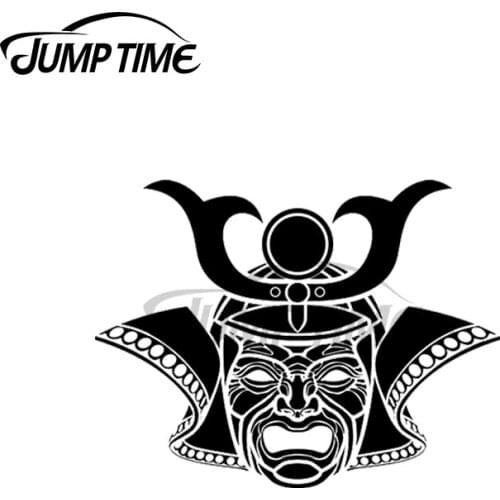 Jump Time 13 x 8.9cm For Samurai Mask Japanese Car Stickers Waterproof Scratch-proof Custom Printing Bumper Trunk Truck Decal