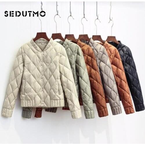 SEDUTMO Winter Womens Down Jackets Ultra Light Duck Down Doat Plus Size 3XL Puffer Jacket Short Autumn Black Parkas ED052