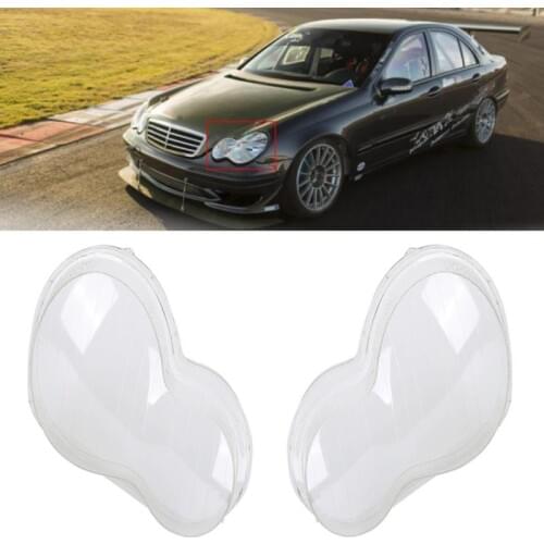 2PCS/Set Car Headlight Lens Lampshade For Mercedes Benz W203 C-Class 2000-2004 Car Lights Headlight Head Lamps Cover Glass Shell