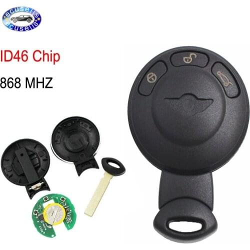 3 Button Smart Remote Key Keyless CAS System For BMW Mini Cooper 868MHz With ID46 Chip