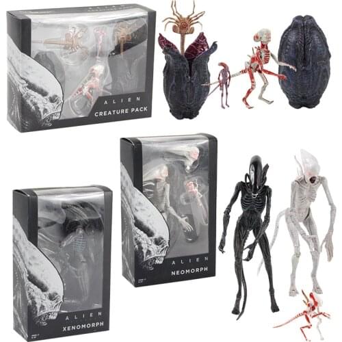 5-24cm NECA Aliens Covenant Xenomorph Neomorph Creature Pack PVC Action Figure Collectible Model Toys gifts