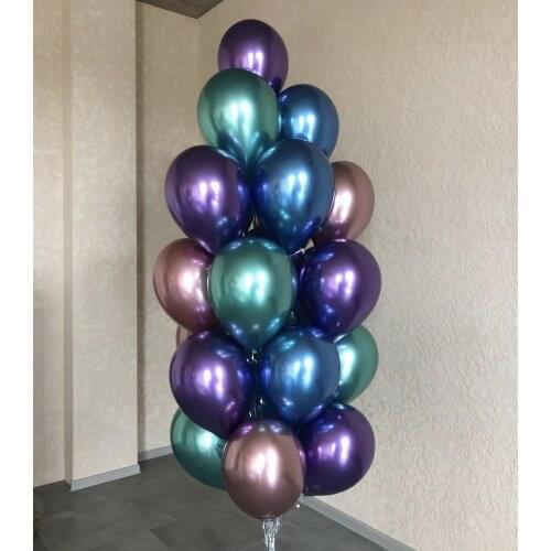 50/30/20pcs Rose Gold Metal Balloons Chrome Metallic ballon Birthday deco Wedding Decoration Anniversary balao metalizado 10inch