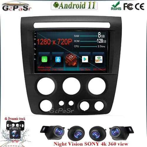 Android 11 For Hummer H3 1 2005 - 2010 Car Radio Multimedia Video Player Navigation Carplay GPS Dual Lens DSP 1080P IPS Screen