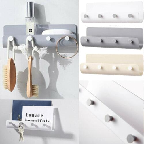 Key Holder Rack Post Organizer Letter Box Mail Door Hanger Wall Mount 4 Hooks