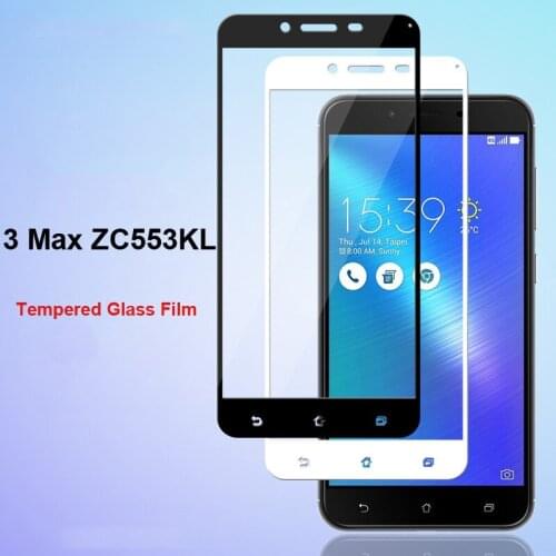 For Asus ZenFone 3 Max High Quality Explosion-proof Tempered Glass Full Cover Screen Protector Film White Black Color Glass Film
