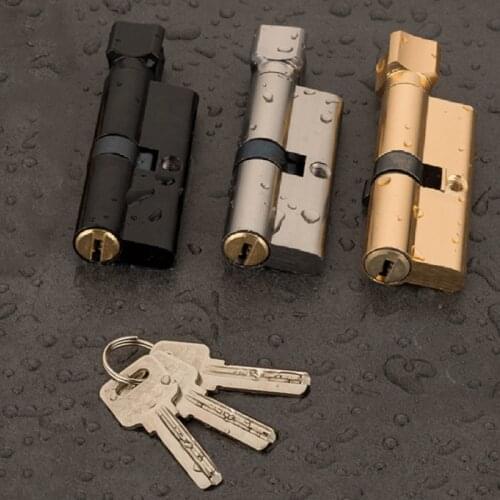 Door Cylinder Lock Biased 3 Keys Anti-Theft Entrance Brass AB Door Home Security Interior Bedroom Lock Cylinder