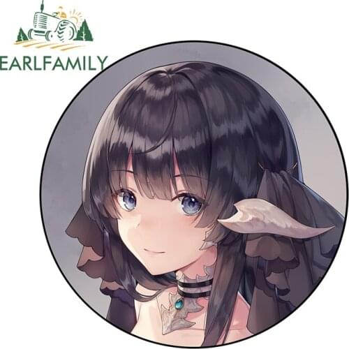 EARLFAMILY 13cm x 12.7cm for Cute Girl Vinyl Car Stickers Scratch-proof Window Snowboard Trunk Decoration Decal for Vehicle