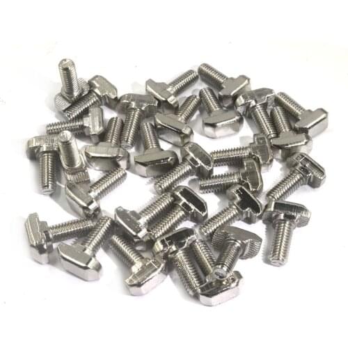 European Standard 3030 Type T Slot Drop-in Stud Sliding Bolt Screw M6 x16mm Length Screw Pack of 30
