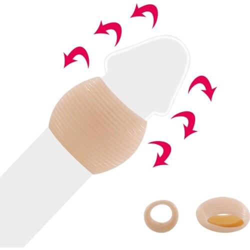 EXVOID 2PCS/SET Elastic Penis Sleeve Ring Penis Erection Cock Ring Silicone Delay Ejaculation Sex Toys for Men Adult Products