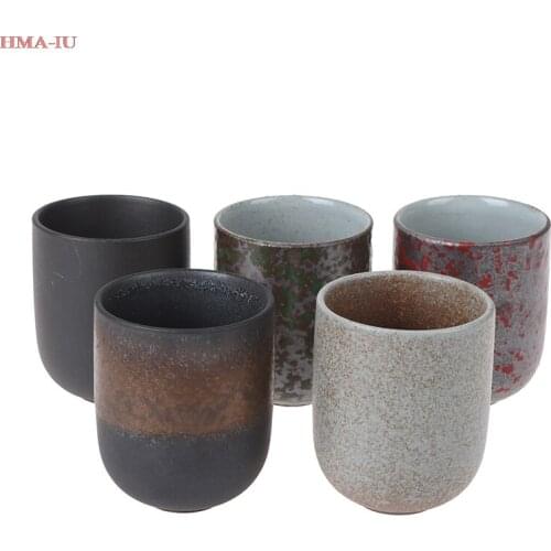 Porcelain Kung Fu Tea Cup Ceramic Coffee Mug Rough Stoneware Teaware Drinkware Pottery Master Cups