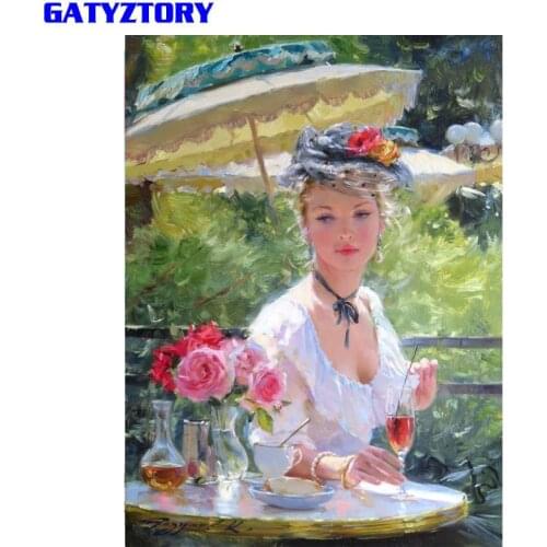 GATYZTORY Frame Figure Picture Diy Painting By Numbers Kit Acrylic Coloring By Number Wall Art Picture For Home Decors 60x75cm