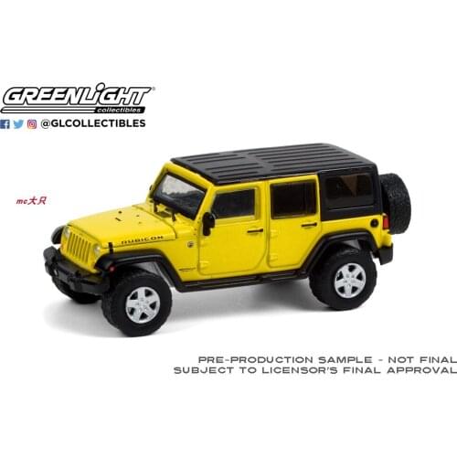 GreenLight 1:64 2008 Jeep Wrangler Unlimited Rubicon Alloy model car Metal toys for childen kids diecast gift