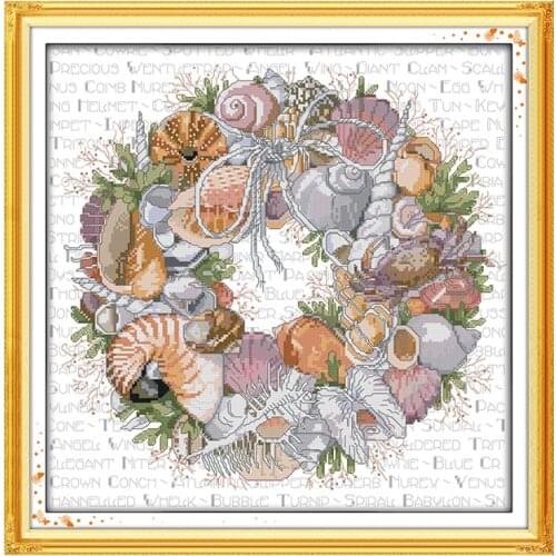 Joy Sunday Art Pattern Pattern Fabric 14CT Printing Canvas Cross Stitch DMC 11CT Geometric Pattern Cross Stitch Kit Line Crafts