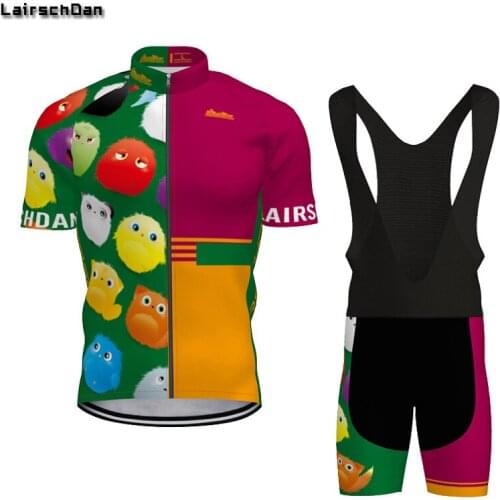 LairschDan Man Bicycle Team Short Sleeve Kit Mens Cycling Jersey Summer Breathable Cycling Clothing Set roupa ciclismo masculino