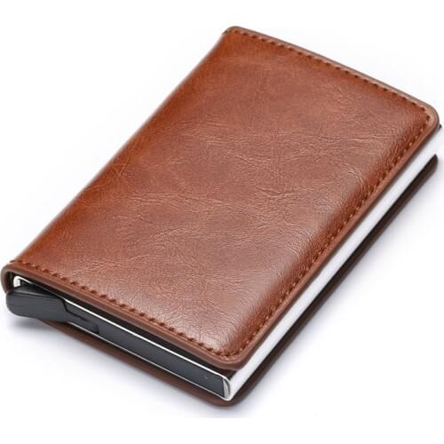 Bycobecy 2020 Blocking Wallet RFID Credit Card Holder Black Card Holder Aluminum Slim Metal Card ID Holder Dropshipping