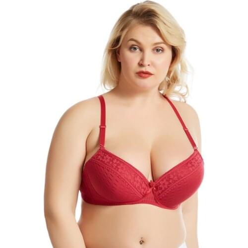 Lace Bras For Women Lager Sexy Push Up Bra Bralette Comfortable Underwired Plus Size Lingerie 95D 100D 105D 110D