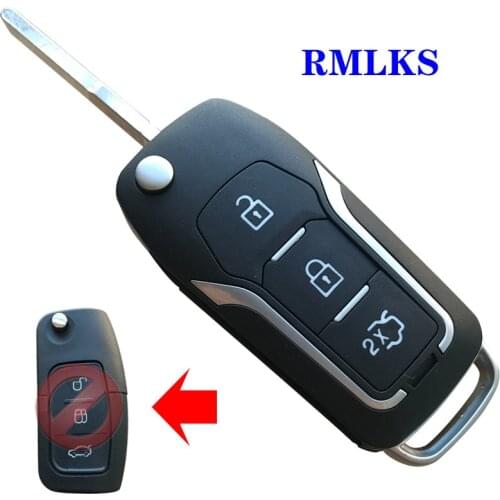 Modified 3 Buttons Flip Folding Uncut Car Remote Blank Key Shell Fob For Ford Focus Fiesta C-Max S-Max Ka Mondeo Galaxy