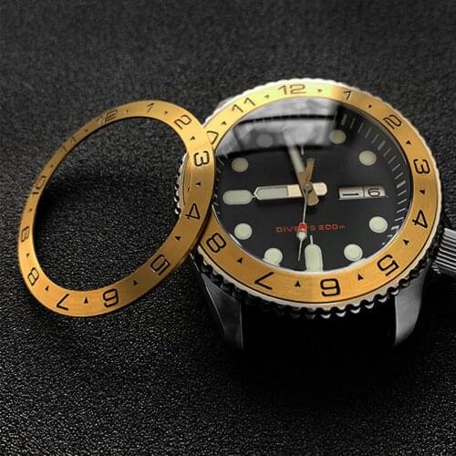 Sloping Steel Bezel insert 38*30.6mm For SEIKO SKX007 SRPD watch bezels parts