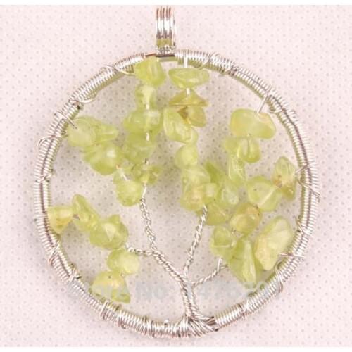 NEW Handmade Wire Olive stone Pendant