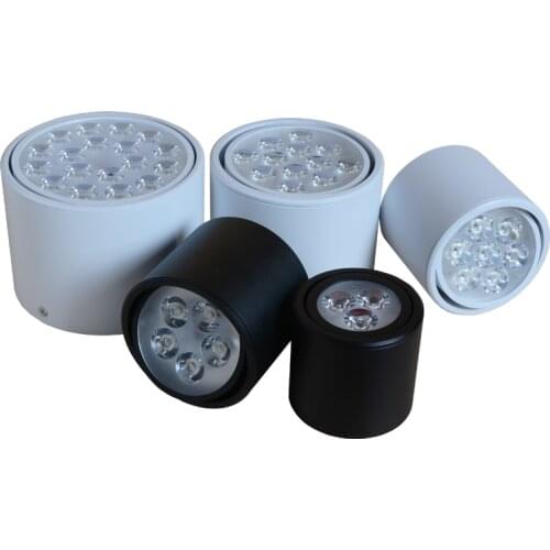 Surface Mounted Ceiling Downlight high power 3W 5W 7W 12W 18W AC85-265V lamp Led bulb downlights Ceiling Spot light +led driver