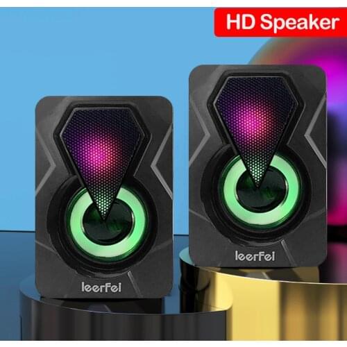 USB Wired Computer Speakers Deep Bass Sound Box Speaker Powerful Subwoofer Multimedia Loudspeakers Not Soundbar For PC Laptop