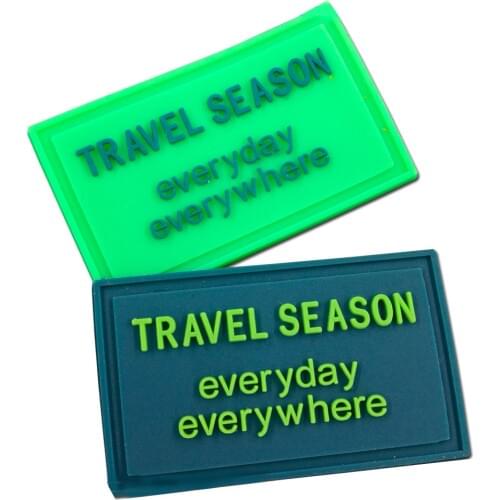 Stock Hand Made Pvc Labels For Travel Luggage Backpack Handmade Rubber Tags Free Style Sewing Silicone Tag For Diy Bags Label