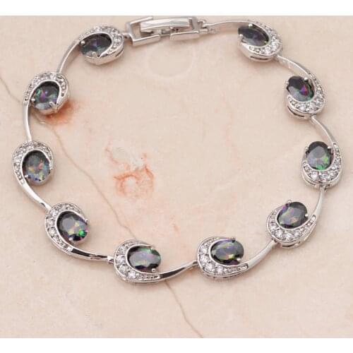 ROLILASON So shining Mystic Charm bracelet for women New Brand design Australia Zircon Luxury Fashion jewelry TB746